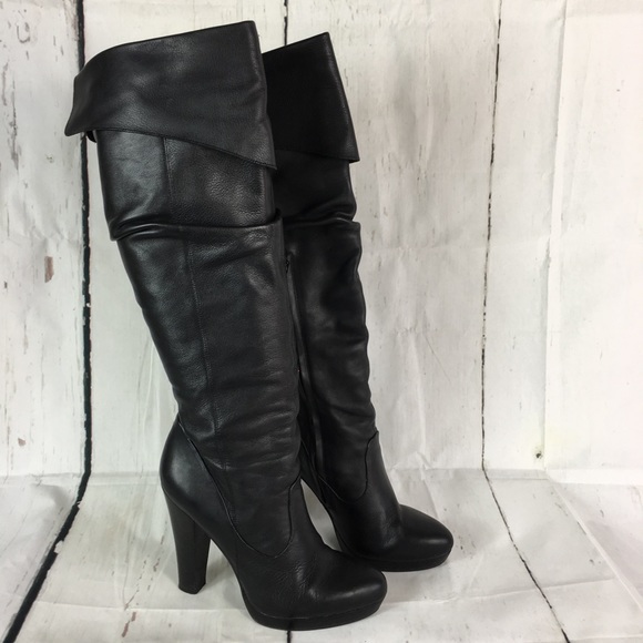 Jessica Simpson Shoes - Jessica Simpson Tulip Black Leather Platform Boots